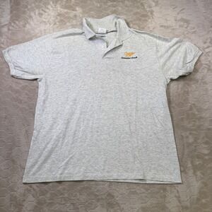 VTG 90s Miller Genuine‎ Draft Gray Embroidered Polo Shirt Sz XXL USA Made